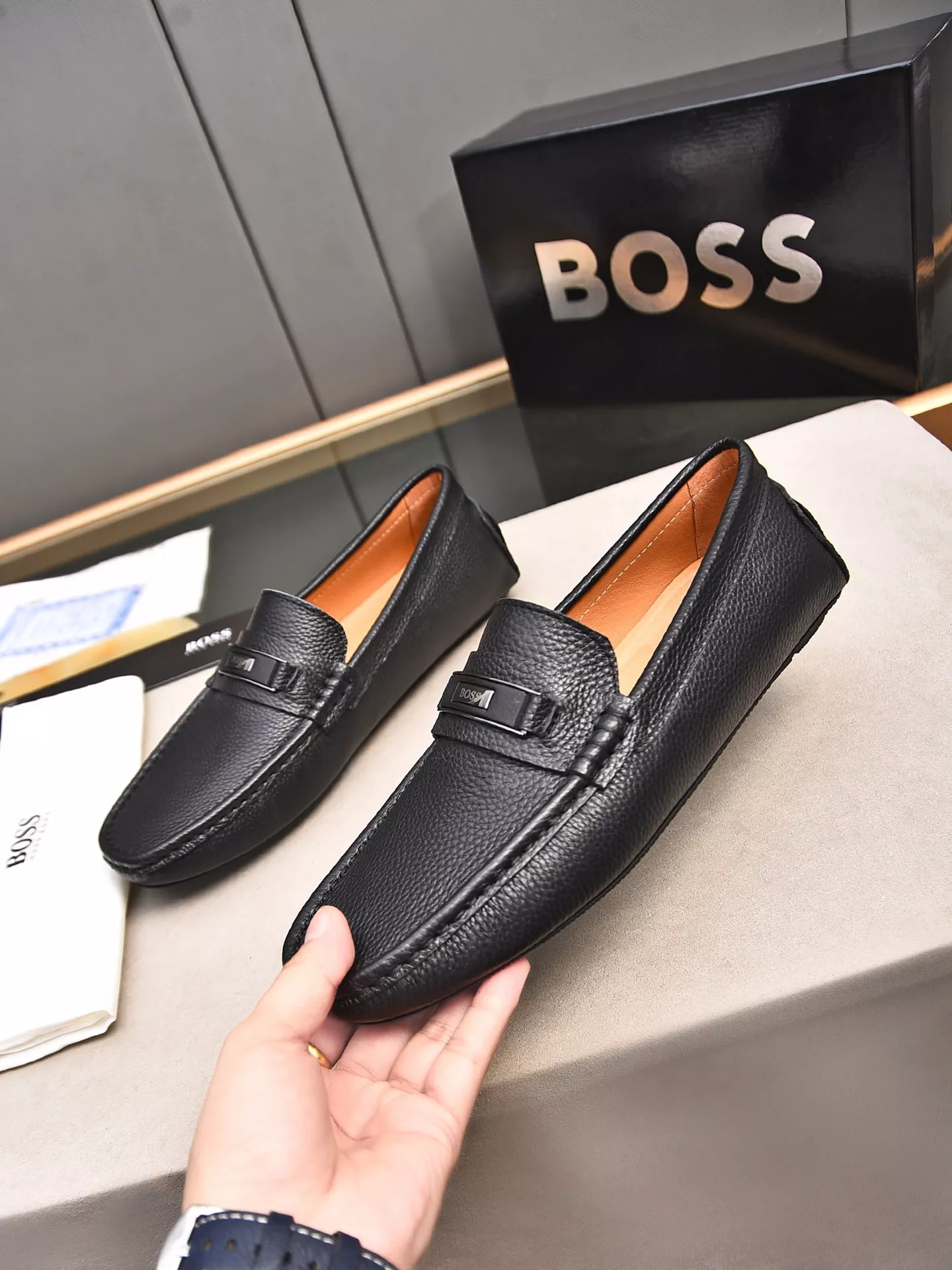 boss cuir chaussures pour homme s_12a1b774